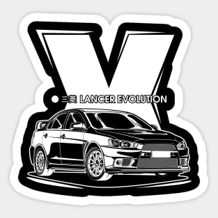 Lancer Evolution - White Print Sticker